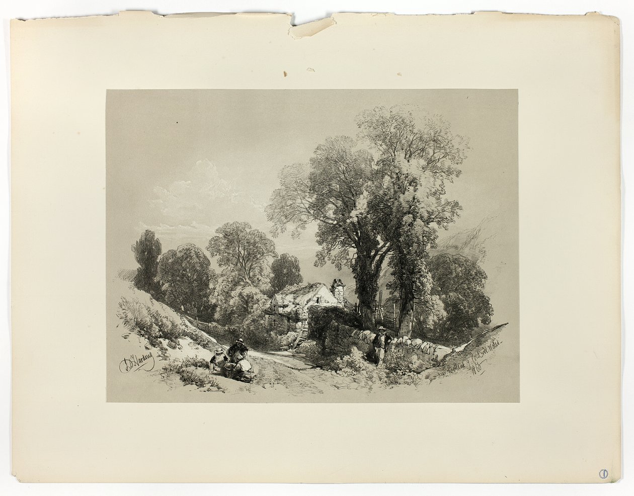 Betws y Coed közelében, IN. Wales, a Picturesque Selections-től alkotó: James Duffield Harding