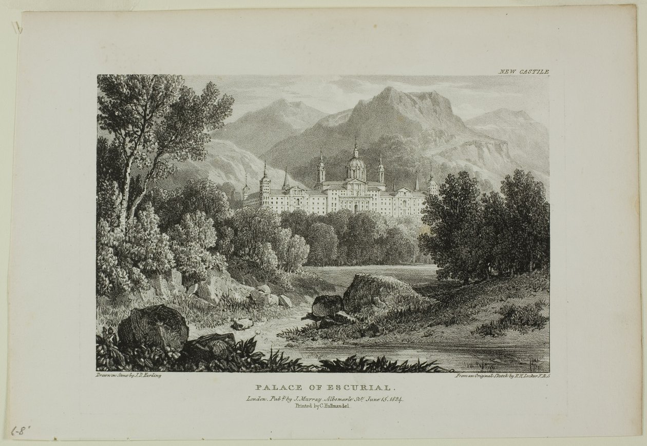 Escurial palotája alkotó: James Duffield Harding
