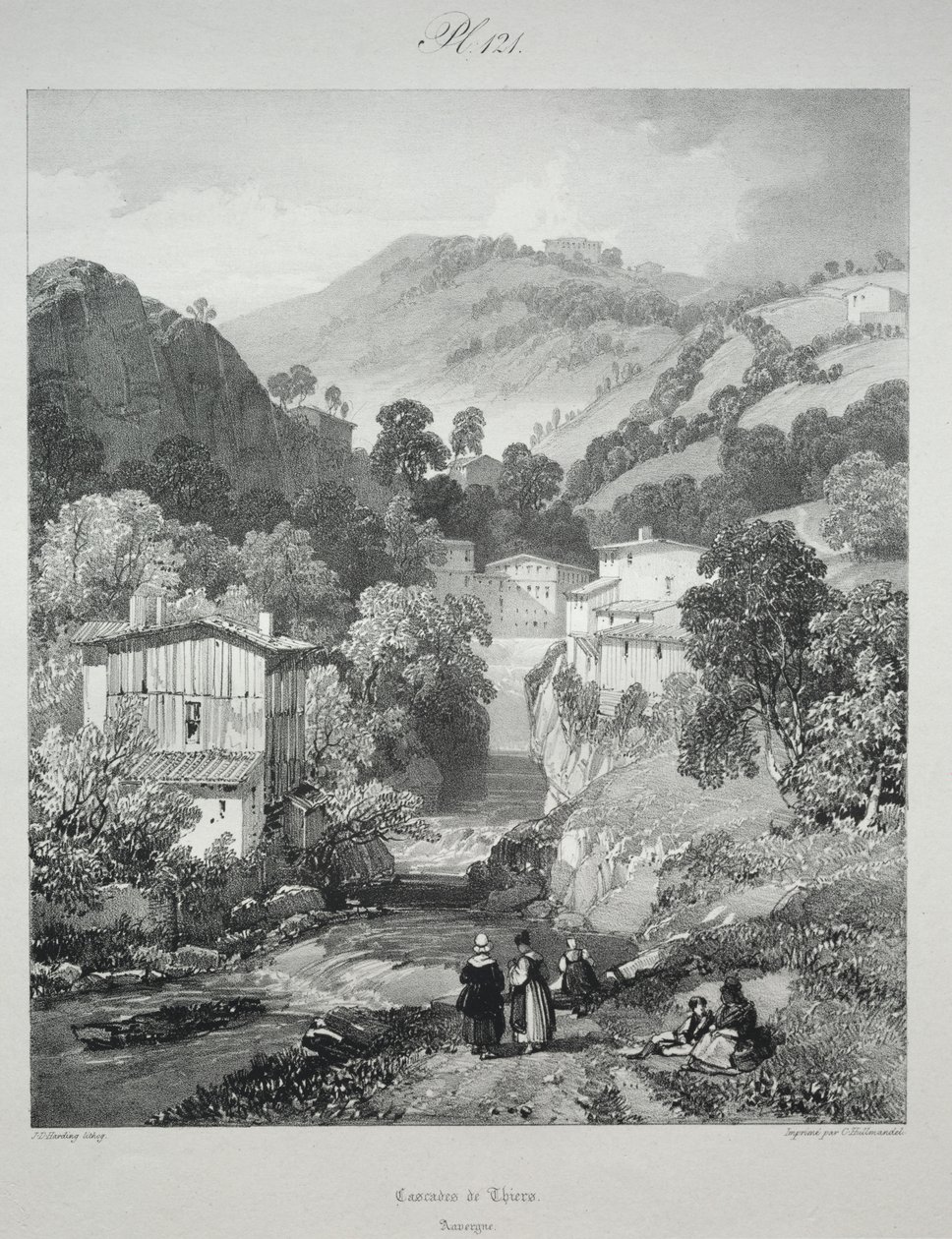Festői és romantikus utazások az ókori Franciaországban. Auvergne..., 1825. alkotó: James Duffield Harding
