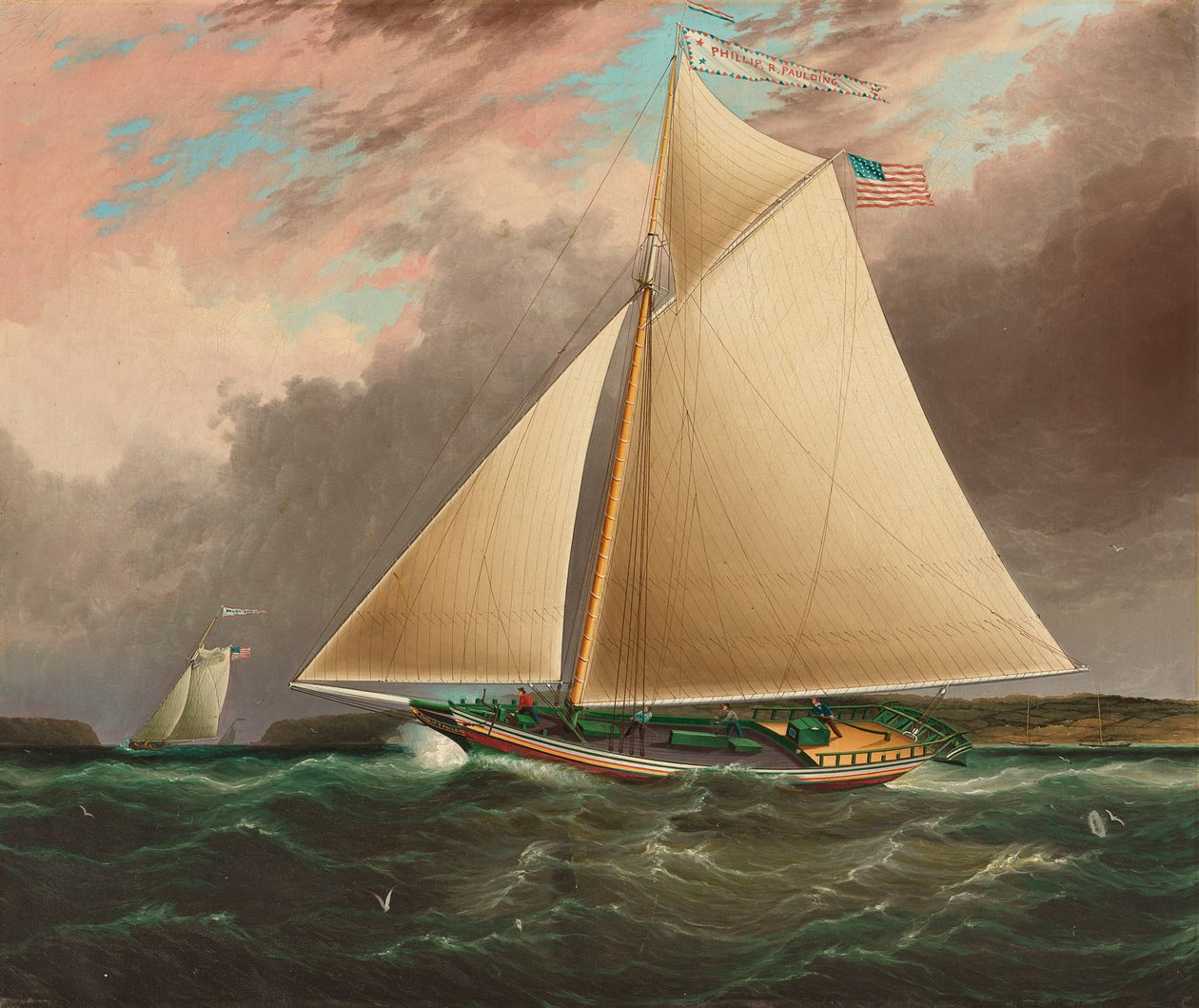 Hudson River bontás Phillip R. Paulding alkotó: James E. Buttersworth