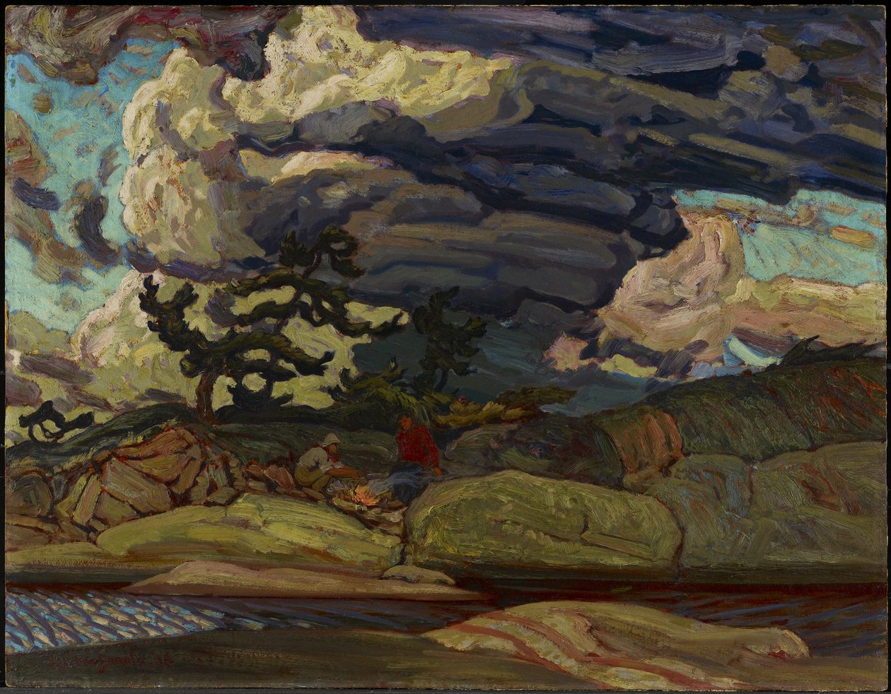 The Elements, 1916 (olaj, cellulóz-lemez) alkotó: James Edward Hervey Macdonald