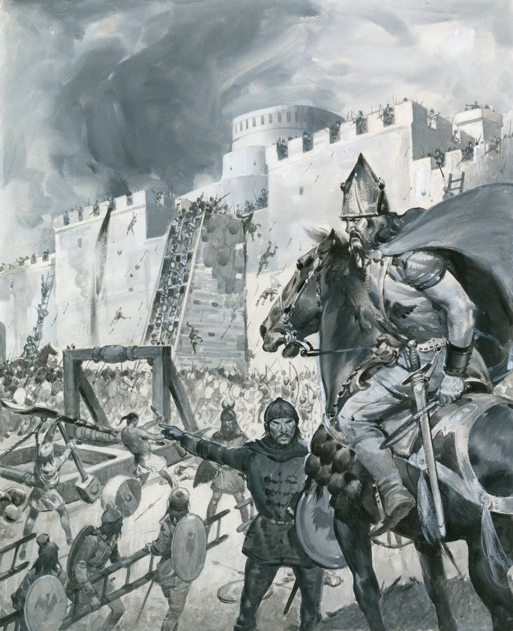 1346-ban hatalmas tatár sereg vette körül az abesszíniai Kaffát. alkotó: James Edwin McConnell