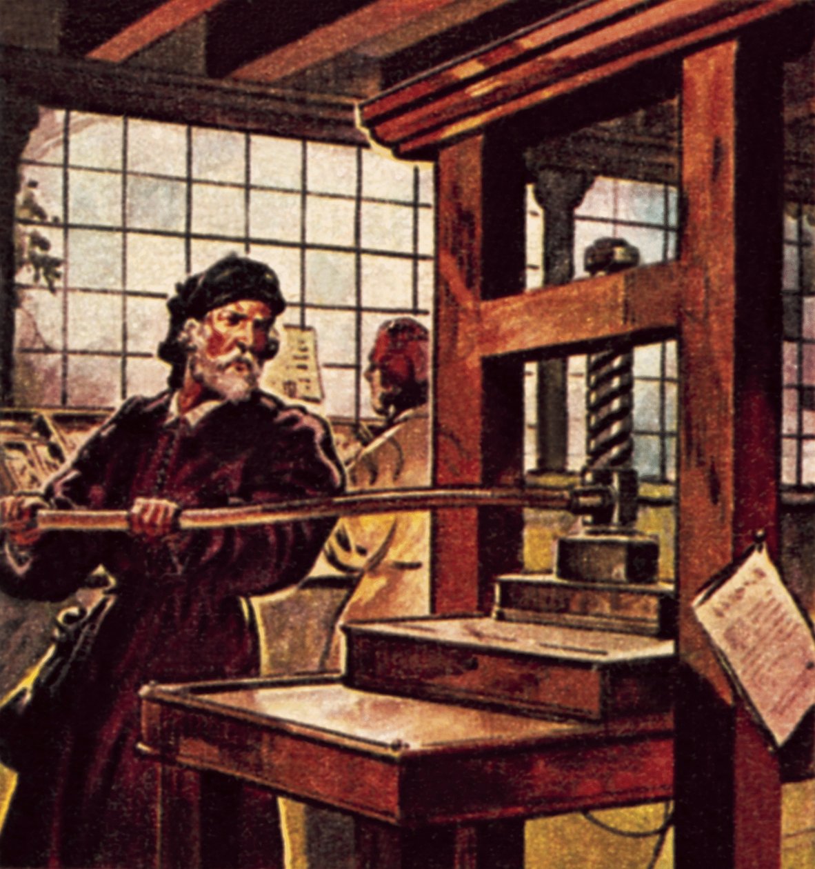 Caxton nyomdája alkotó: James Edwin McConnell