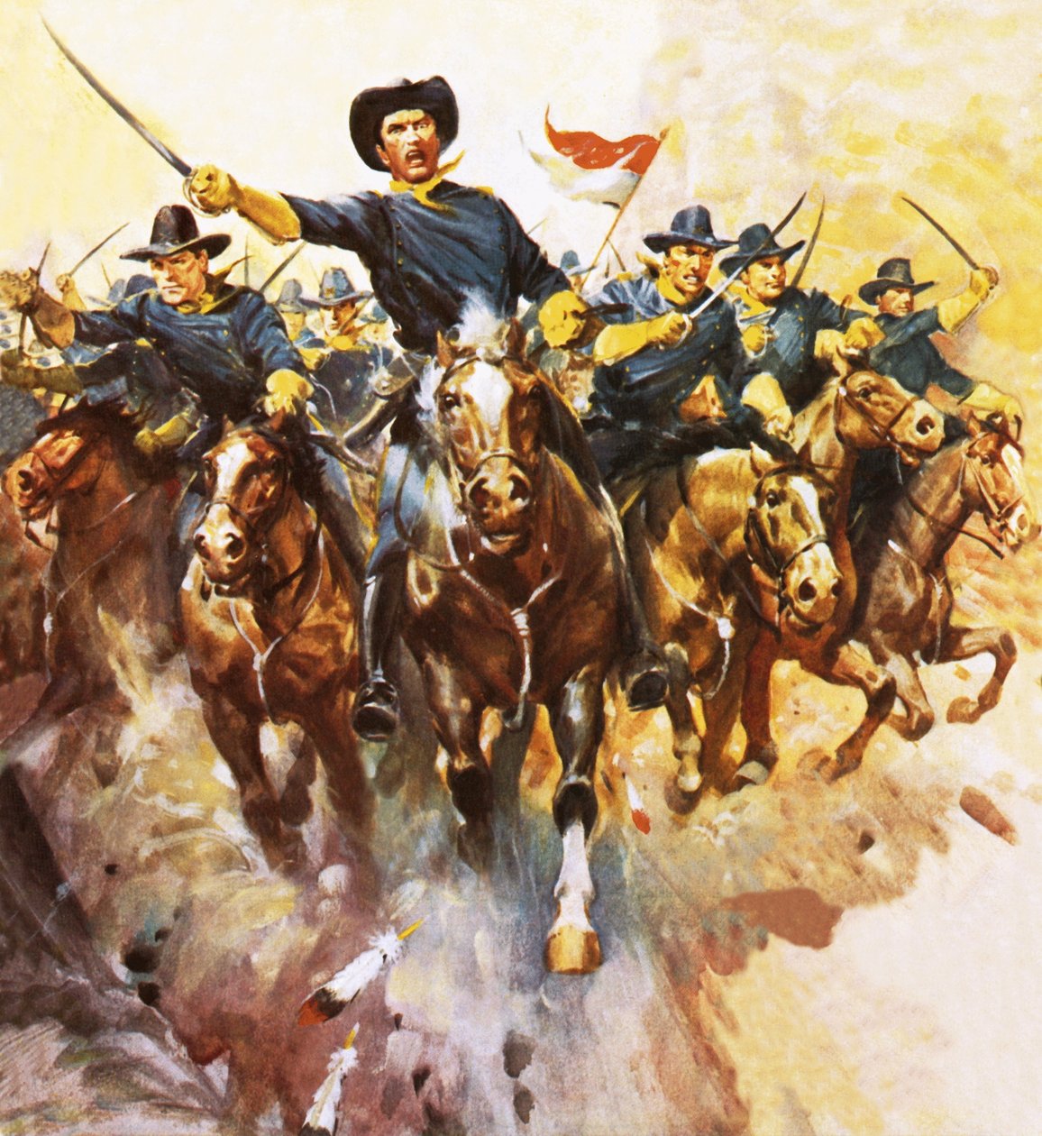 Az amerikai lovasság támadása alkotó: James Edwin McConnell