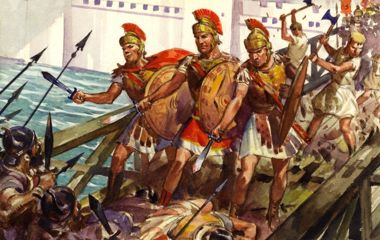 Horatius Cocles a Pons Sublicius védelmében (gouache, papír) alkotó: James Edwin McConnell