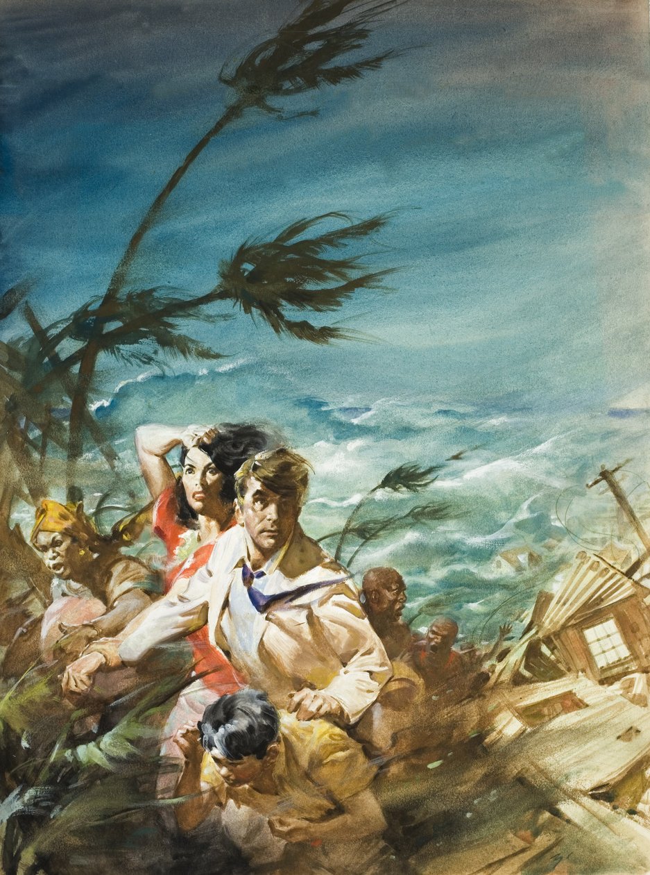 Hurrikán (gouache, papír) alkotó: James Edwin McConnell