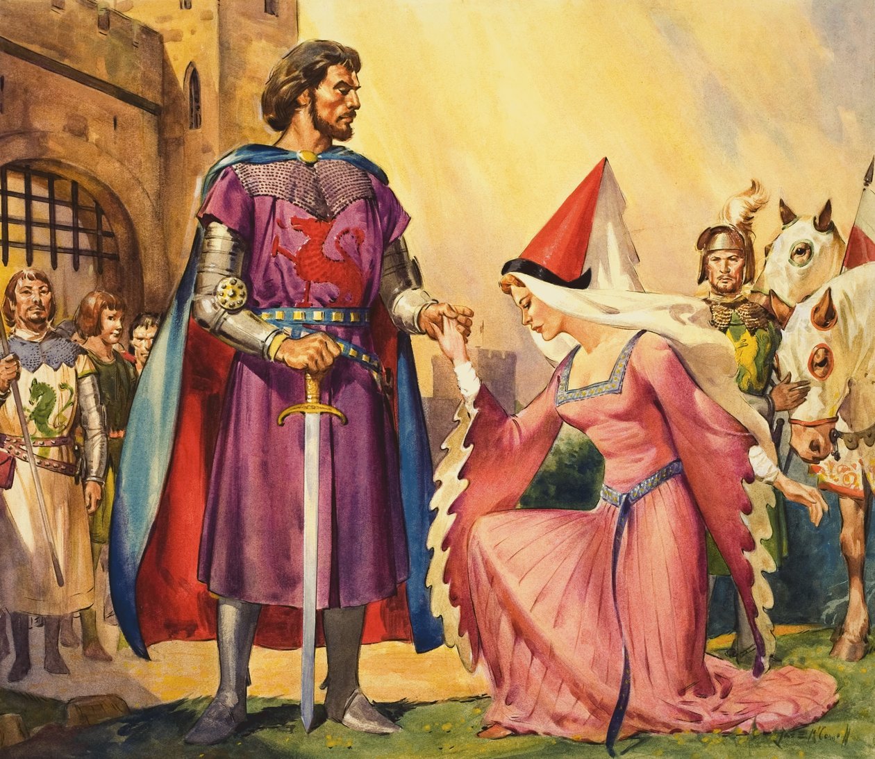 Arthur király és Guinevere alkotó: James Edwin McConnell