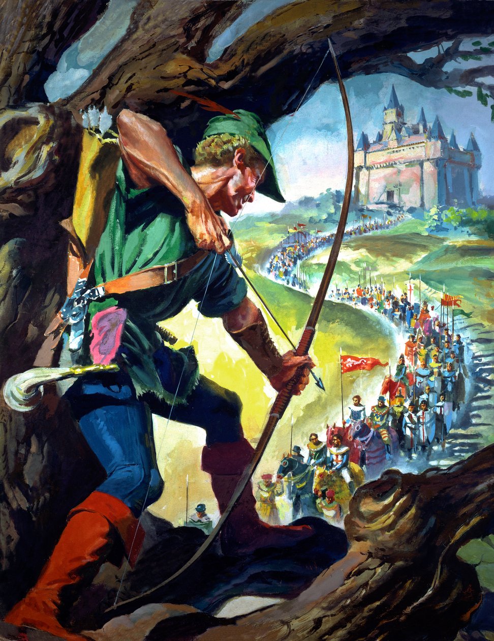 Robin Hood (gouache, papír) alkotó: James Edwin McConnell