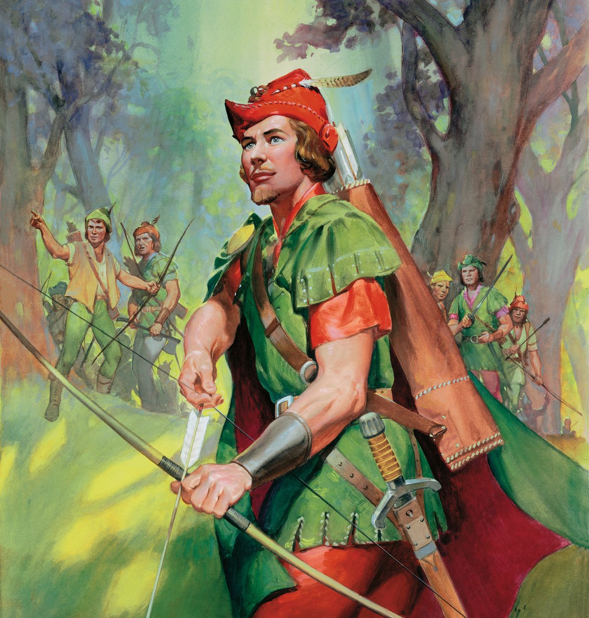 Robin Hood (gouache, papír) alkotó: James Edwin McConnell