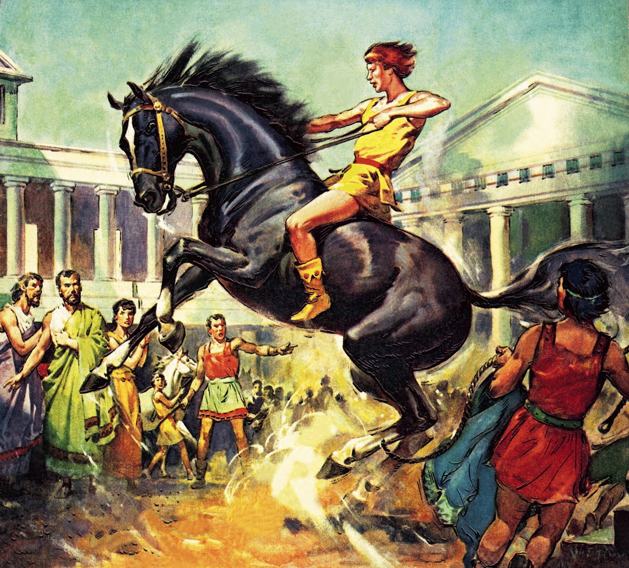 Bucephalus megszelídítése alkotó: James Edwin McConnell