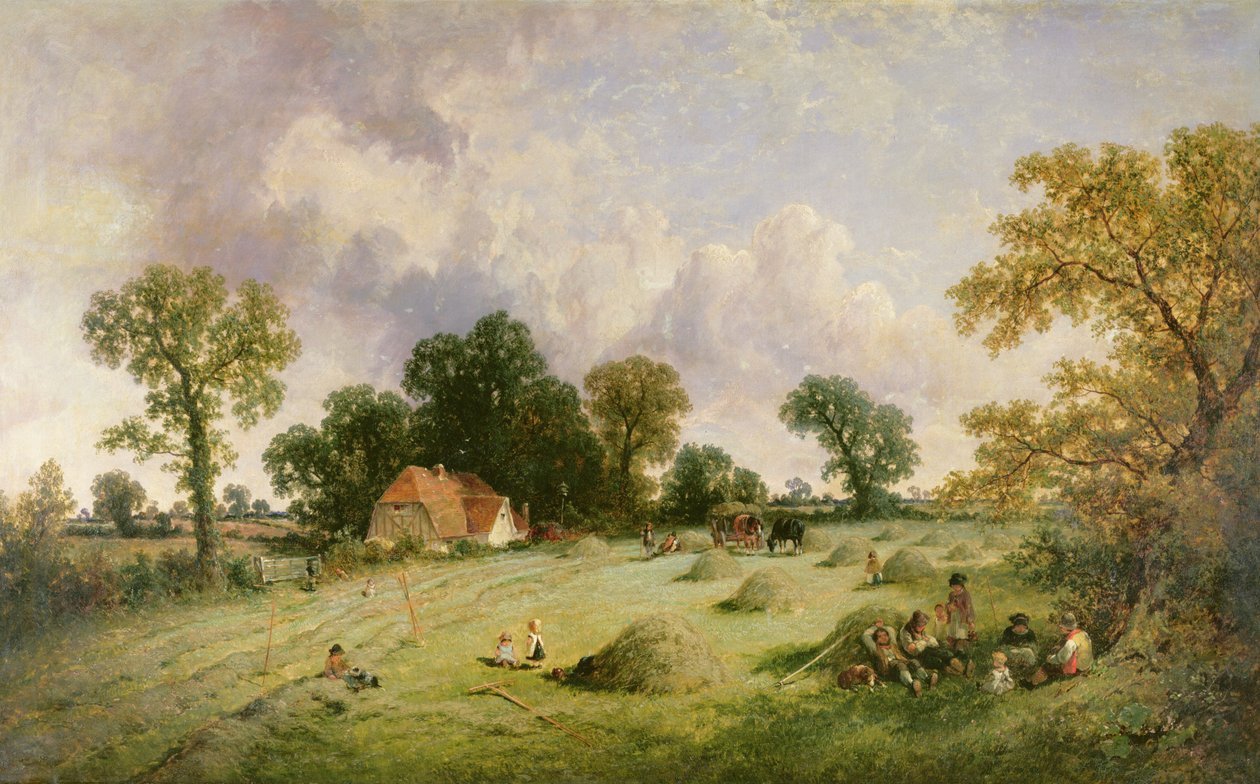 Szénavarrás Hampshire-ben alkotó: James Edwin Meadows