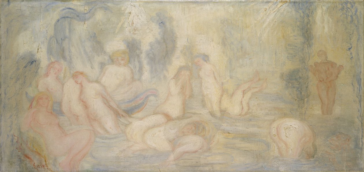 Fürdő lányok (ívelt és hullámzó vonalak) 1911 (olaj, vászon) alkotó: James Ensor