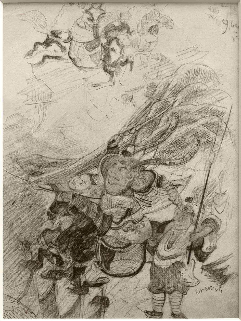 Chinoiserie (kínai harcosok) alkotó: James Sidney Ensor