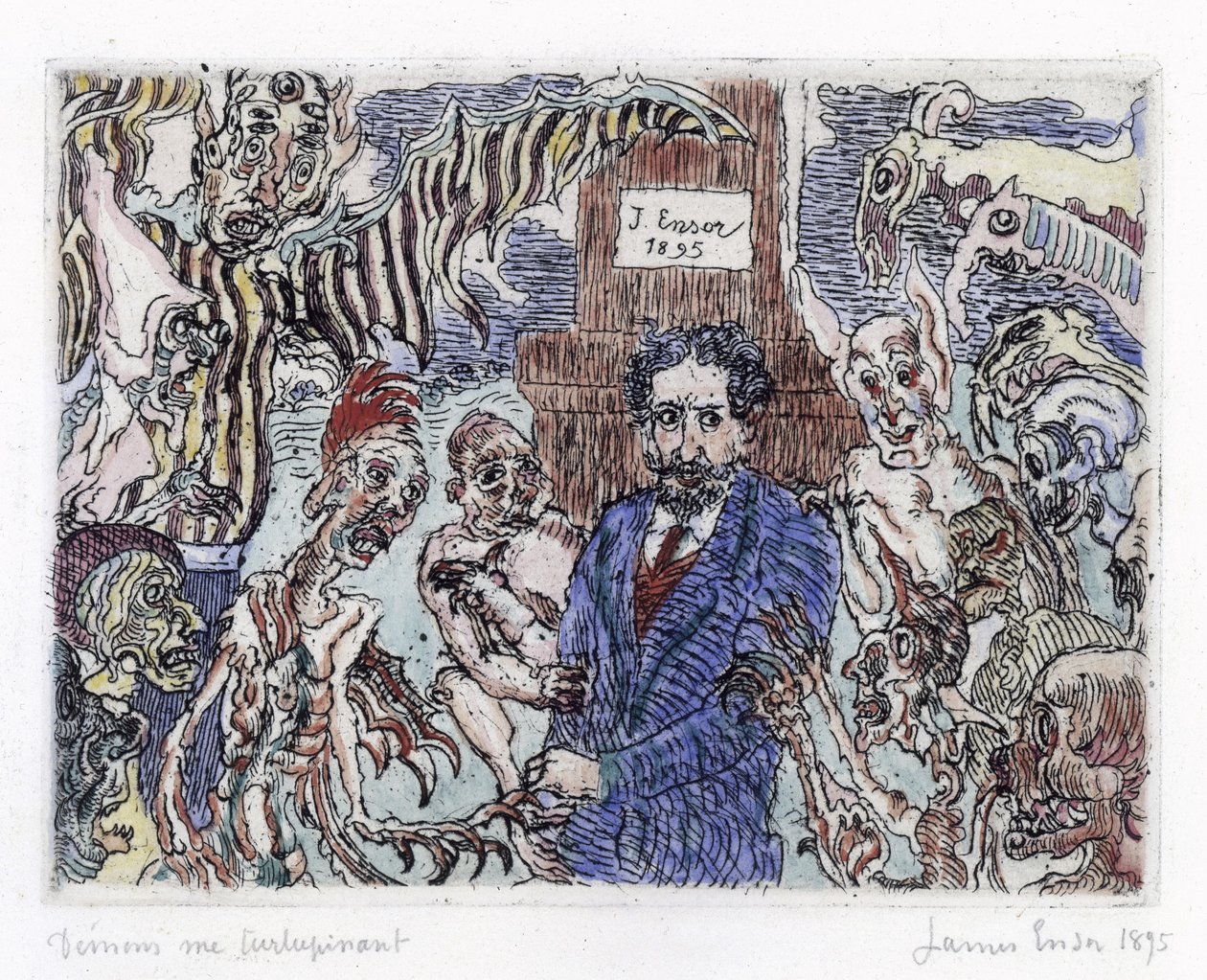 A démonok, akik kínoznak (Démons me turlupinant) alkotó: James Ensor