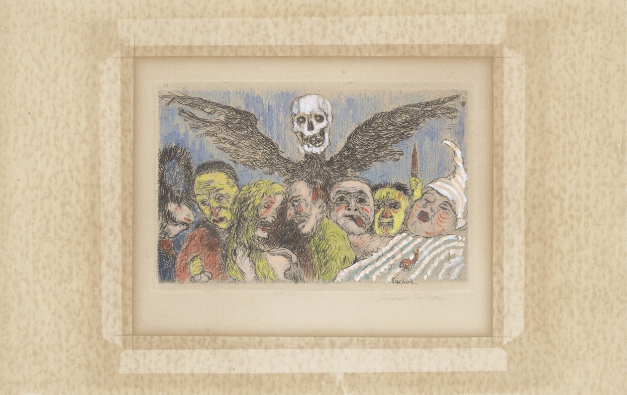 A főbűnök, amelyeket a halál legyőzött alkotó: James Ensor