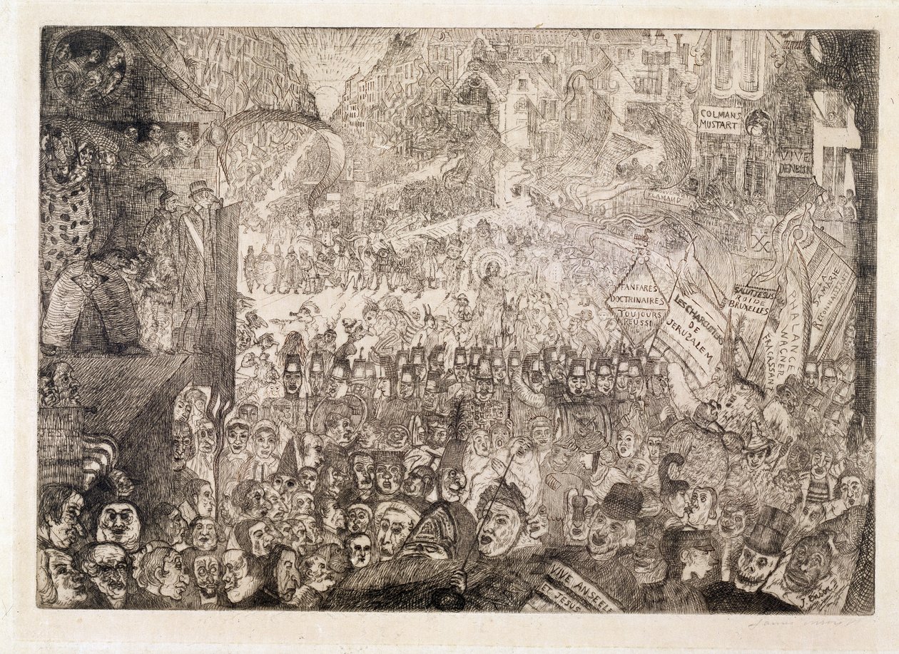 Krisztus bevonulása Brüsszelbe alkotó: James Ensor