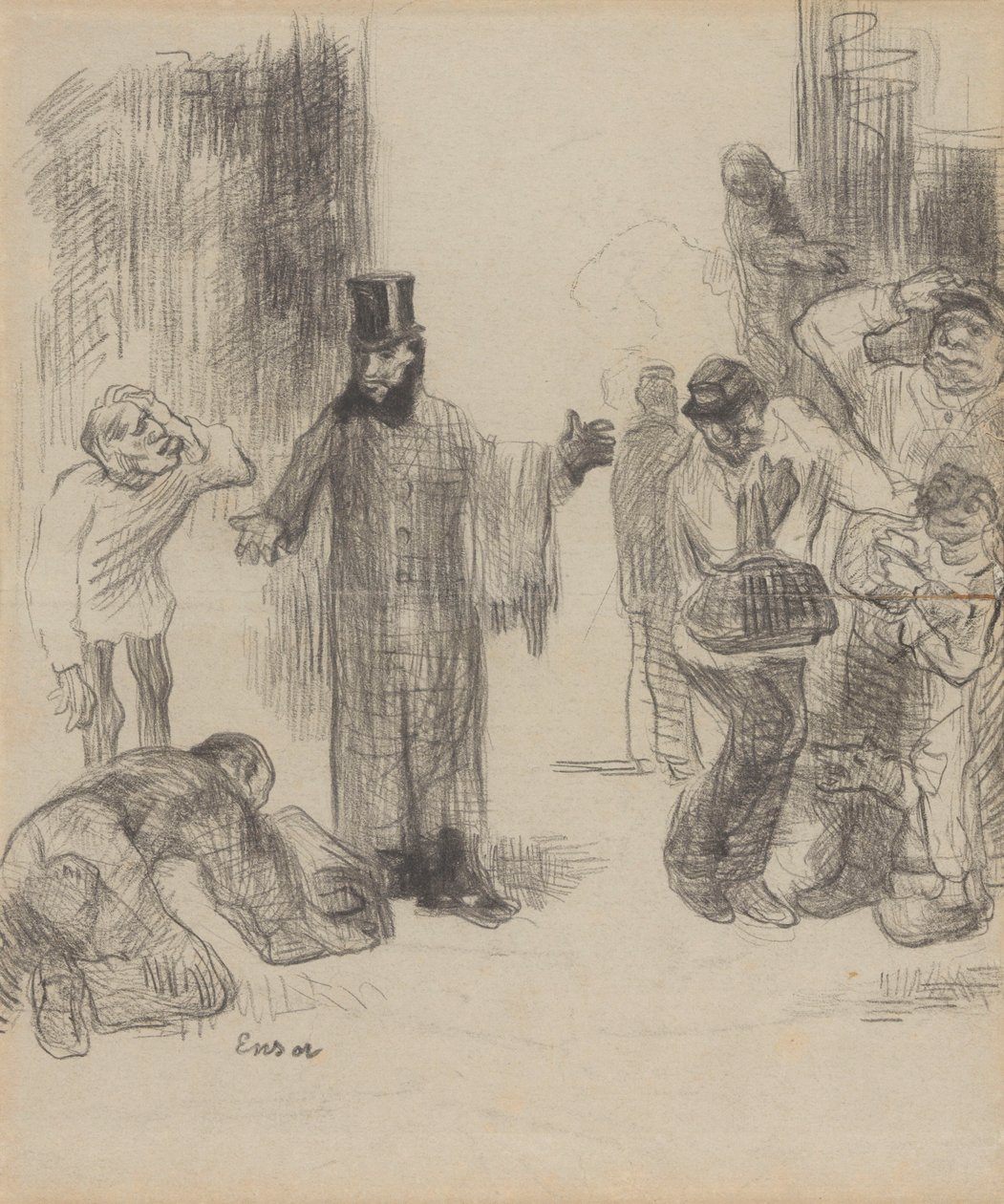A csomaghordók alkotó: James Ensor