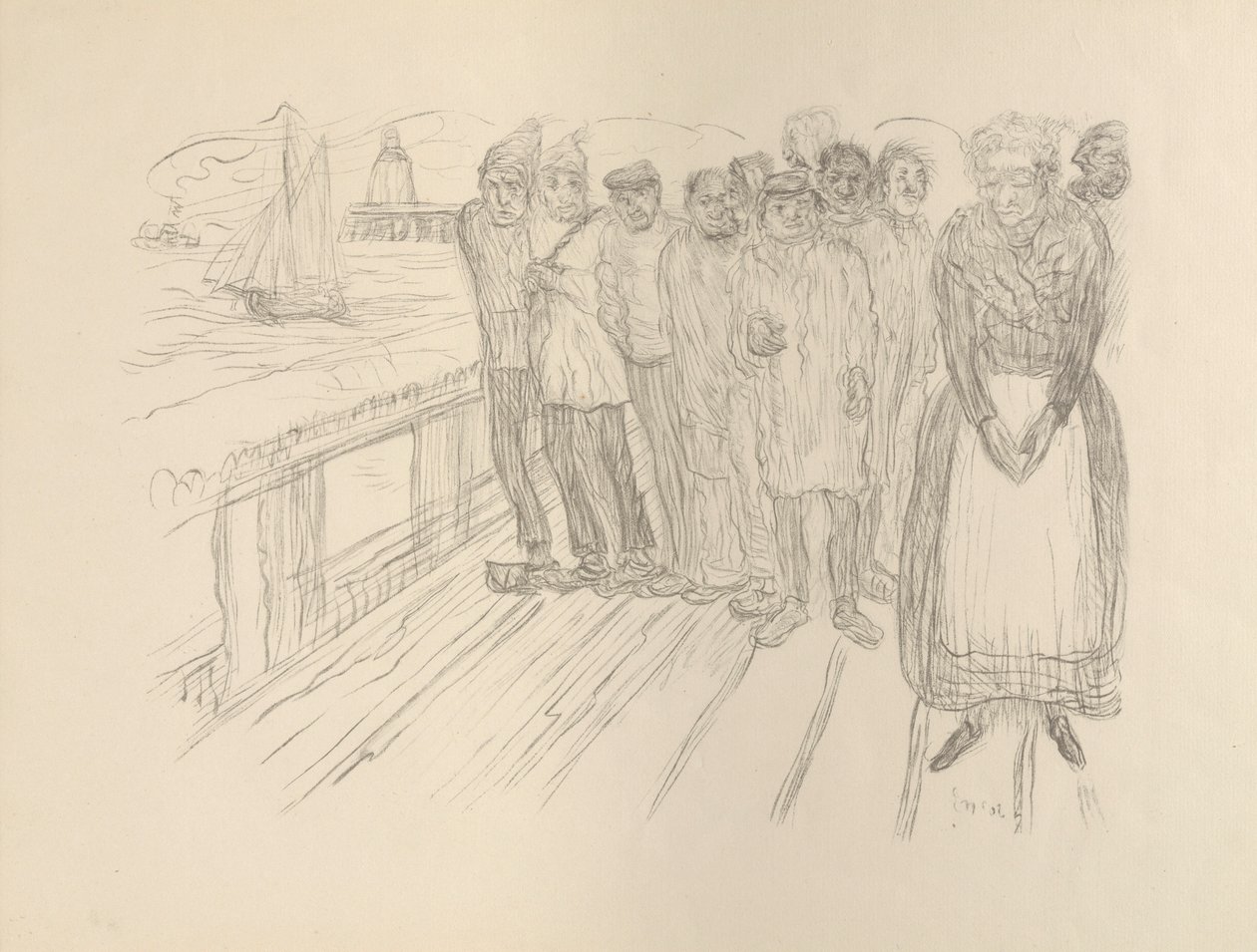 A halászok (A nyomorultak) alkotó: James Ensor