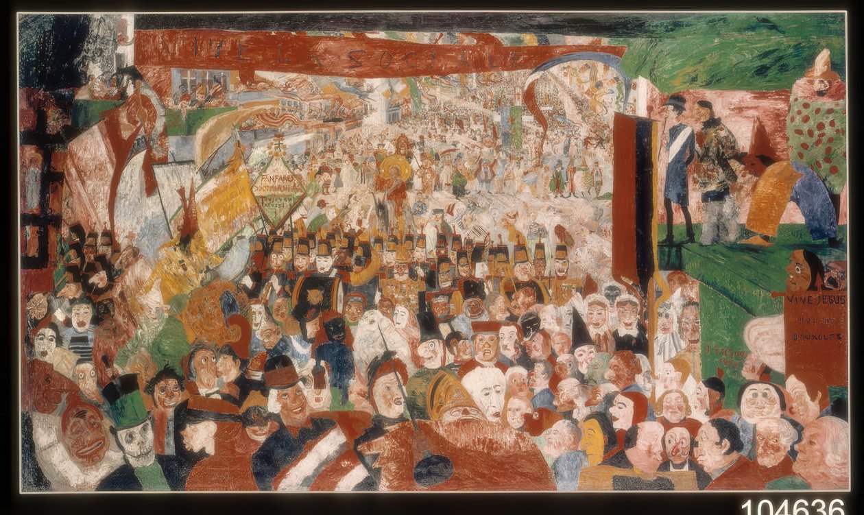 Krisztus bevonulása Brüsszelbe 1889-ben alkotó: James Ensor