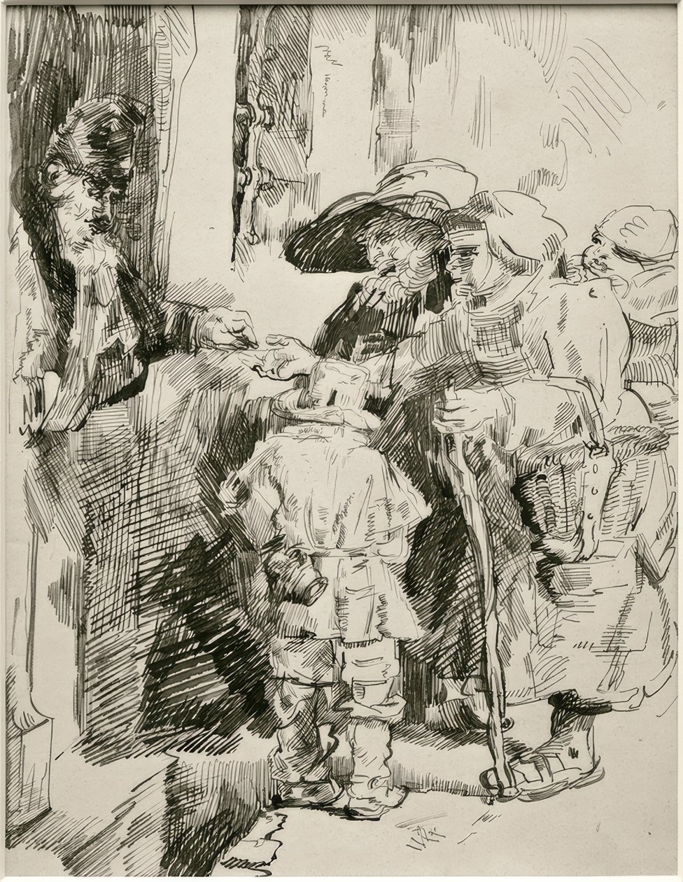 A koldusok a bejárati ajtóban alkotó: James Sidney Ensor