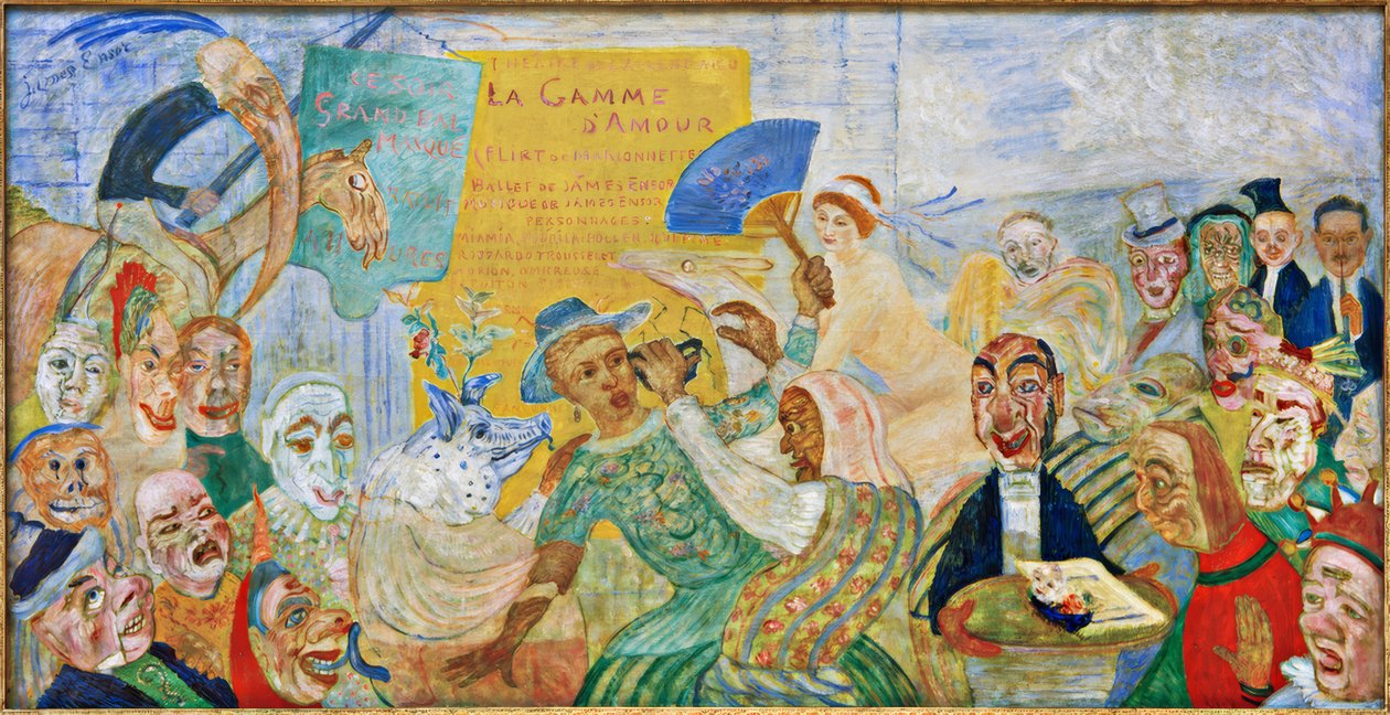 A letépett maszk alkotó: James Sidney Ensor