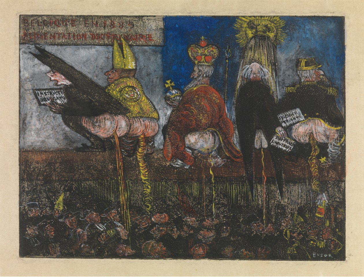 Tantételes táplálkozás alkotó: James Ensor