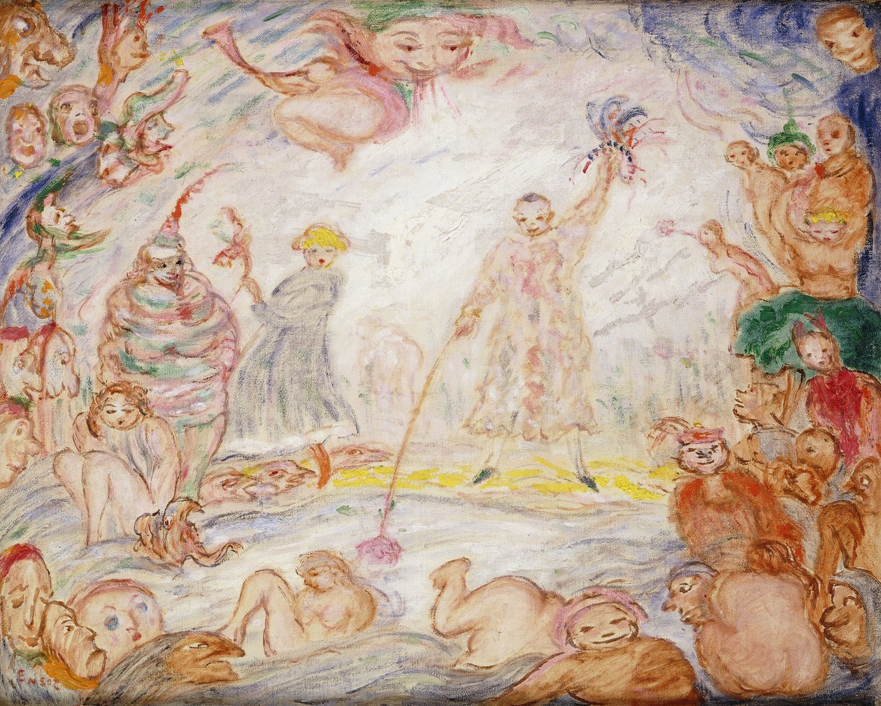 Evolúció ég és tenger között, c. 1935 (olaj, vászon) alkotó: James Ensor
