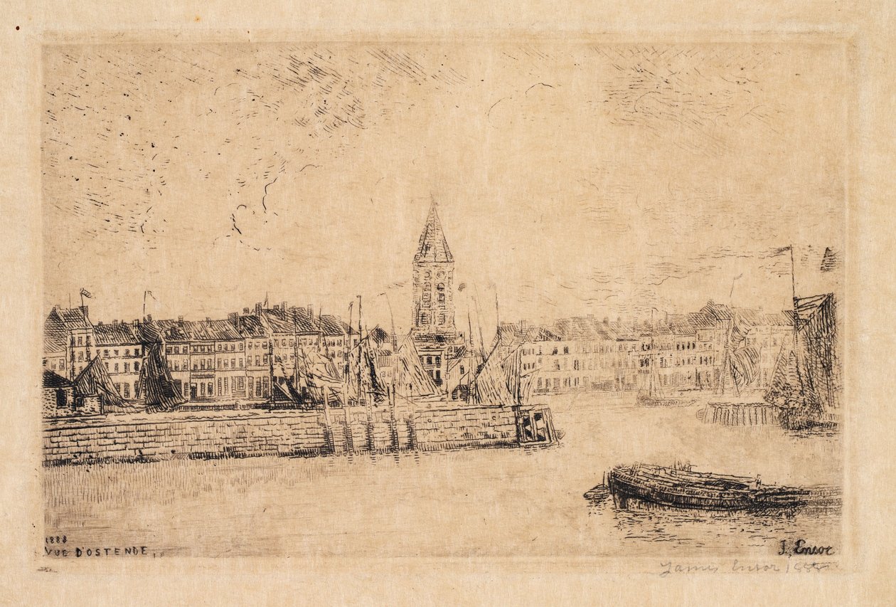 Kilátás Oostende keleti részére alkotó: James Ensor