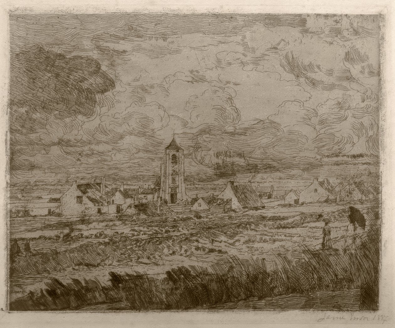 Nagyszerű kilátás Mariakerkére alkotó: James Sidney Ensor