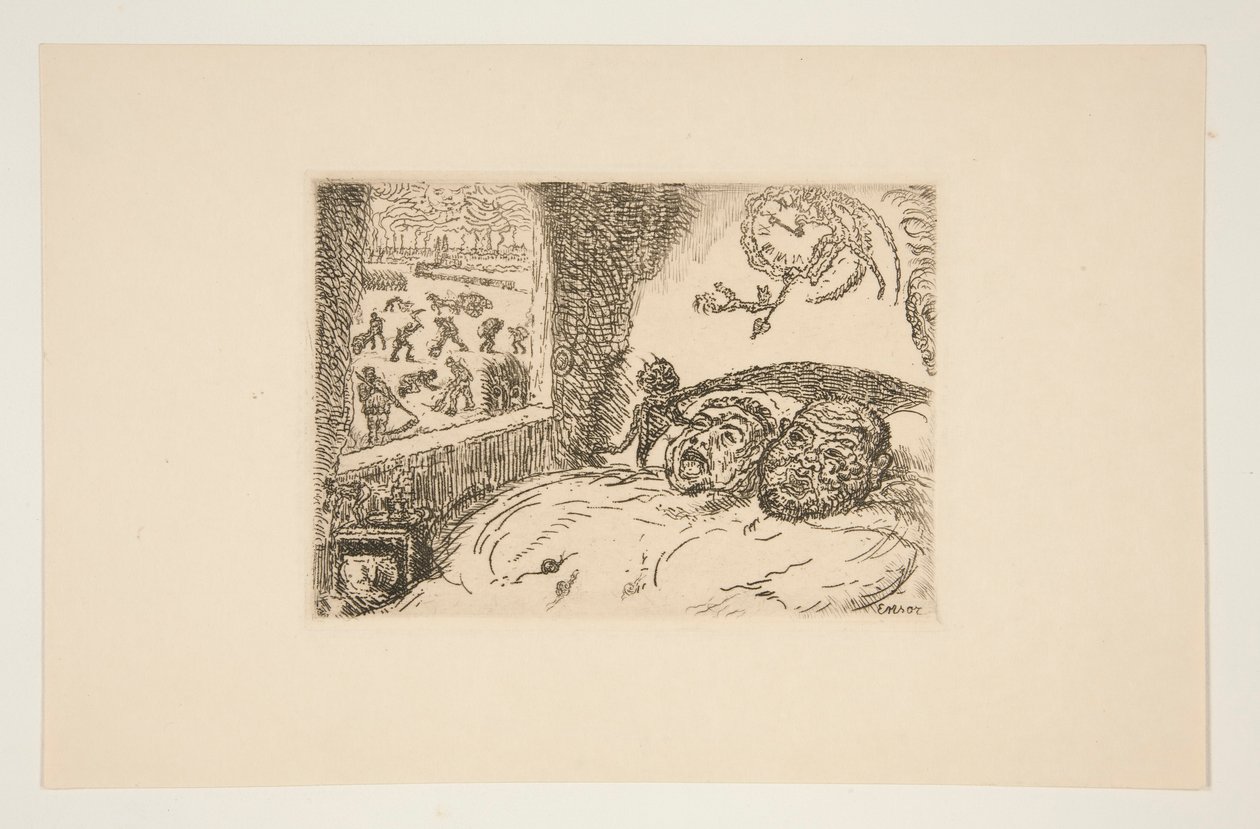 La paresse (Lanya), a Les p?ch?s capitaux (The Deadly Sins) portfólióból alkotó: James Ensor
