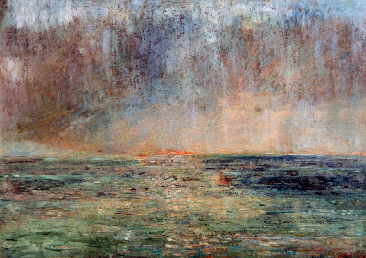 Nagy tengeri táj (naplemente) alkotó: James Ensor