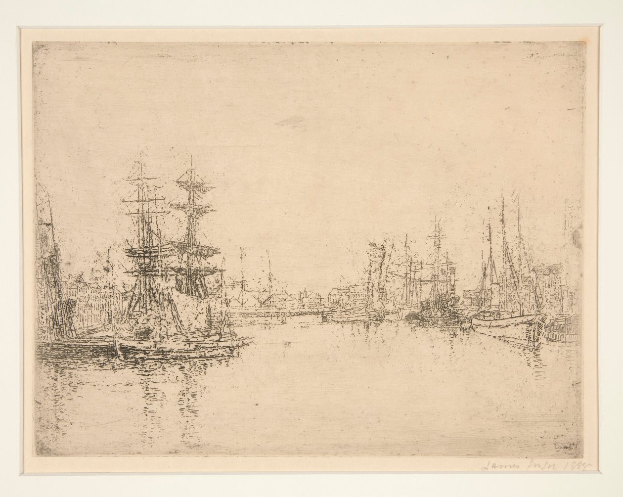 The Main Dock, Ostend (The Main Dock, Ostend) alkotó: James Ensor