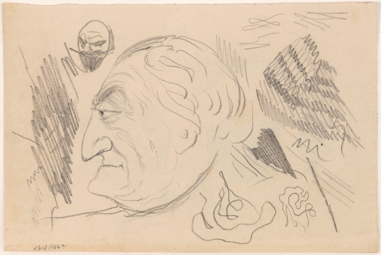 Férfi profilból alkotó: James Ensor