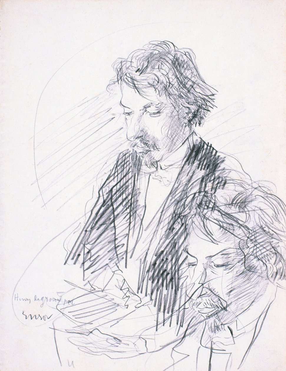 Henry de Groux művész portréja alkotó: James Ensor