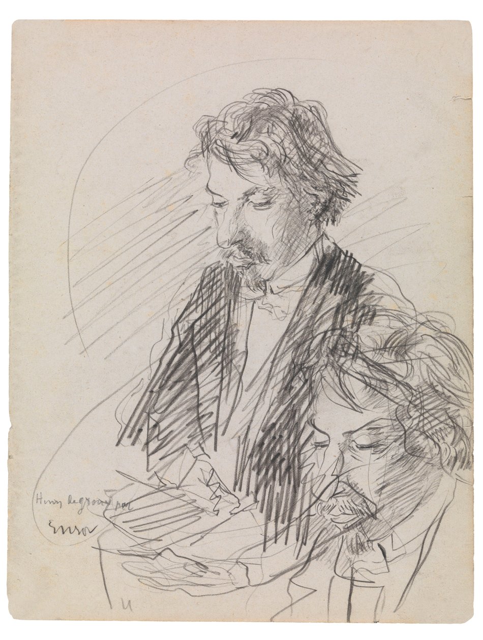 Henry De Groux művész portréja alkotó: James Ensor