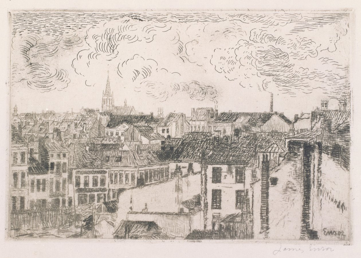 Ostend háztetői alkotó: James Ensor