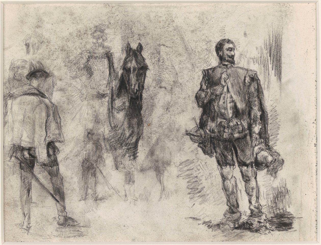 Hátulról látott spanyol, lovas és egy felemelt ujjú spanyol alkotó: James Ensor