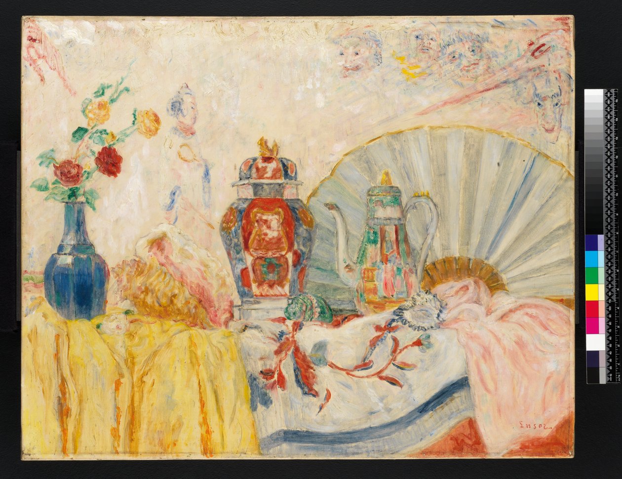 Csendélet kínai fazekassággal alkotó: James Ensor