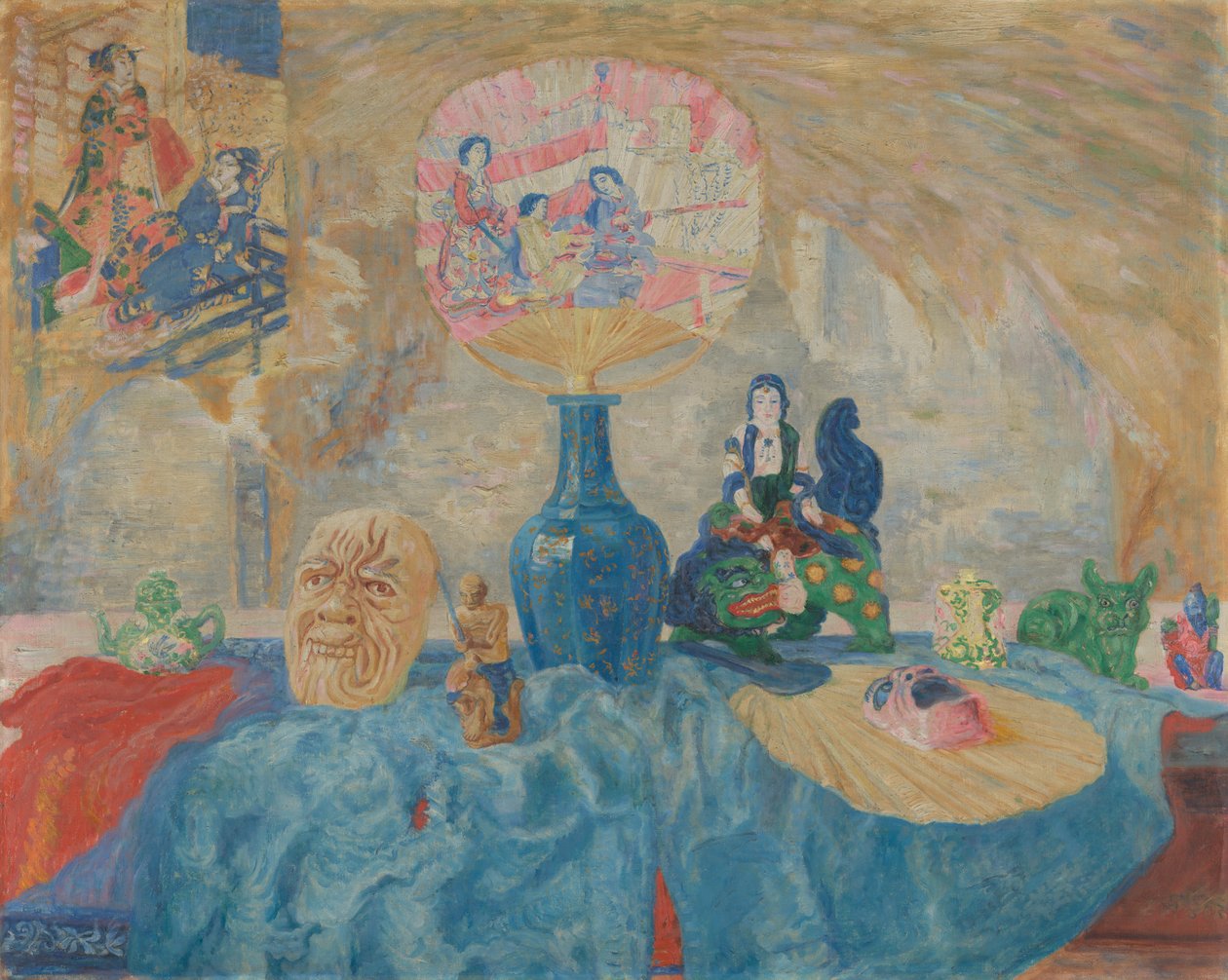 Csendélet chinoiseries alkotó: James Ensor