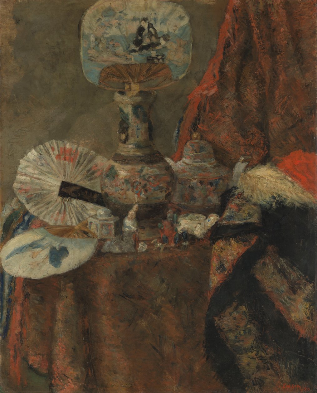 Csendélet chinoiserie-kkel alkotó: James Ensor