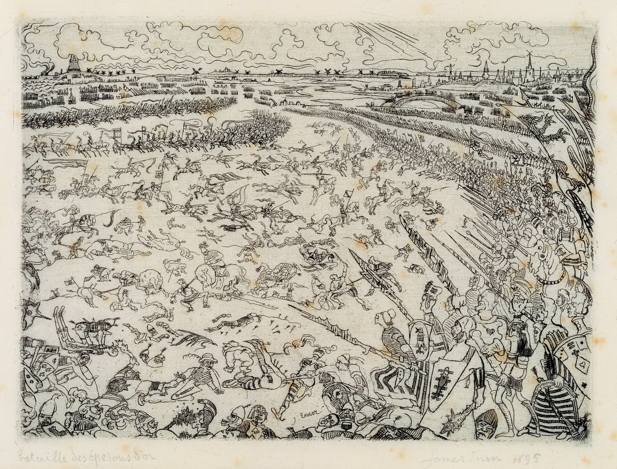 A Golden Spurs csata alkotó: James Ensor