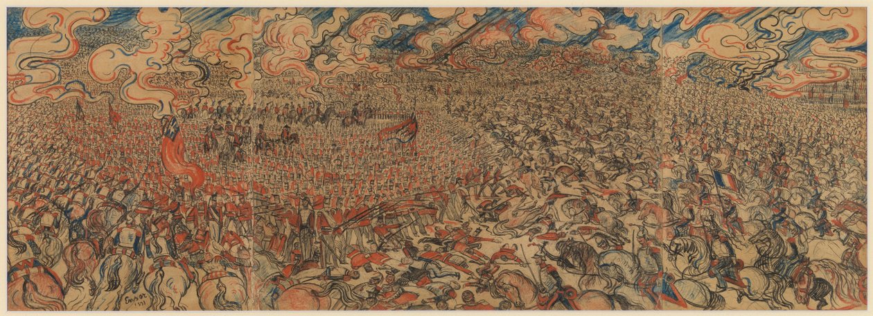 Waterloo Cuirassiers (kréta papíron, kartonon) alkotó: James Ensor