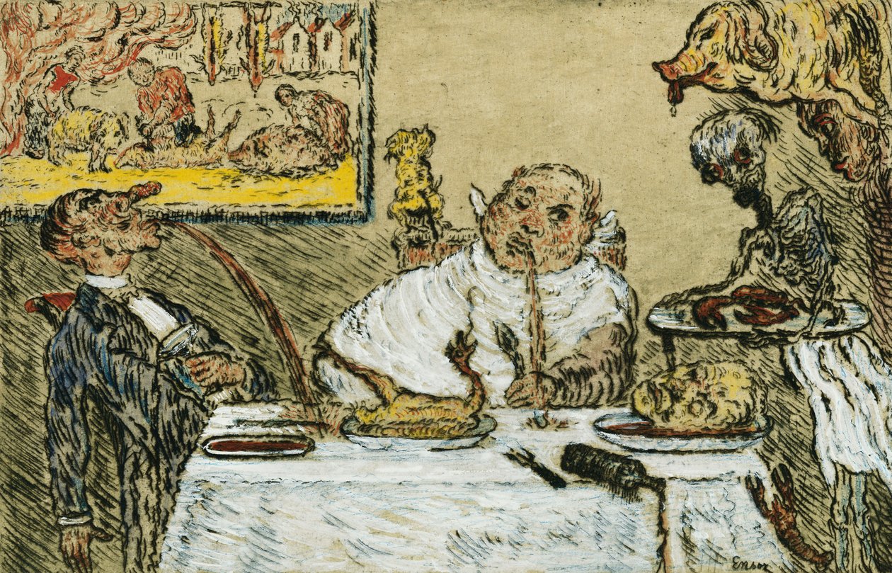 A halálos bűnök; Fővárosi Halászat alkotó: James Ensor