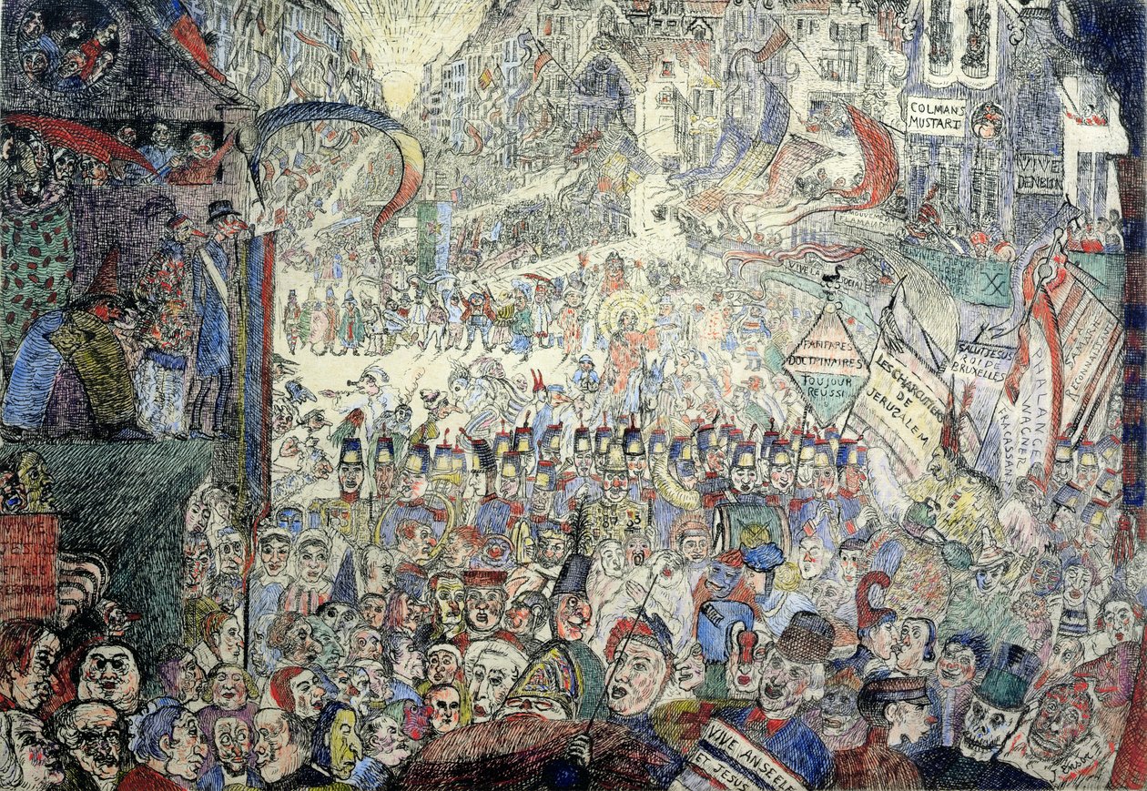 Krisztus belépése Brüsszelbe alkotó: James Ensor