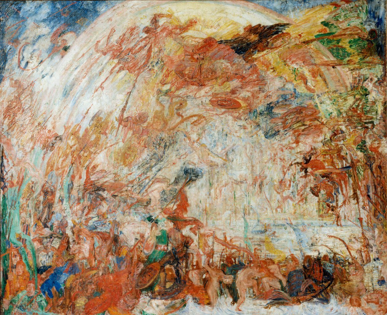 A lázadó angyalok bukása, 1889. alkotó: James Ensor
