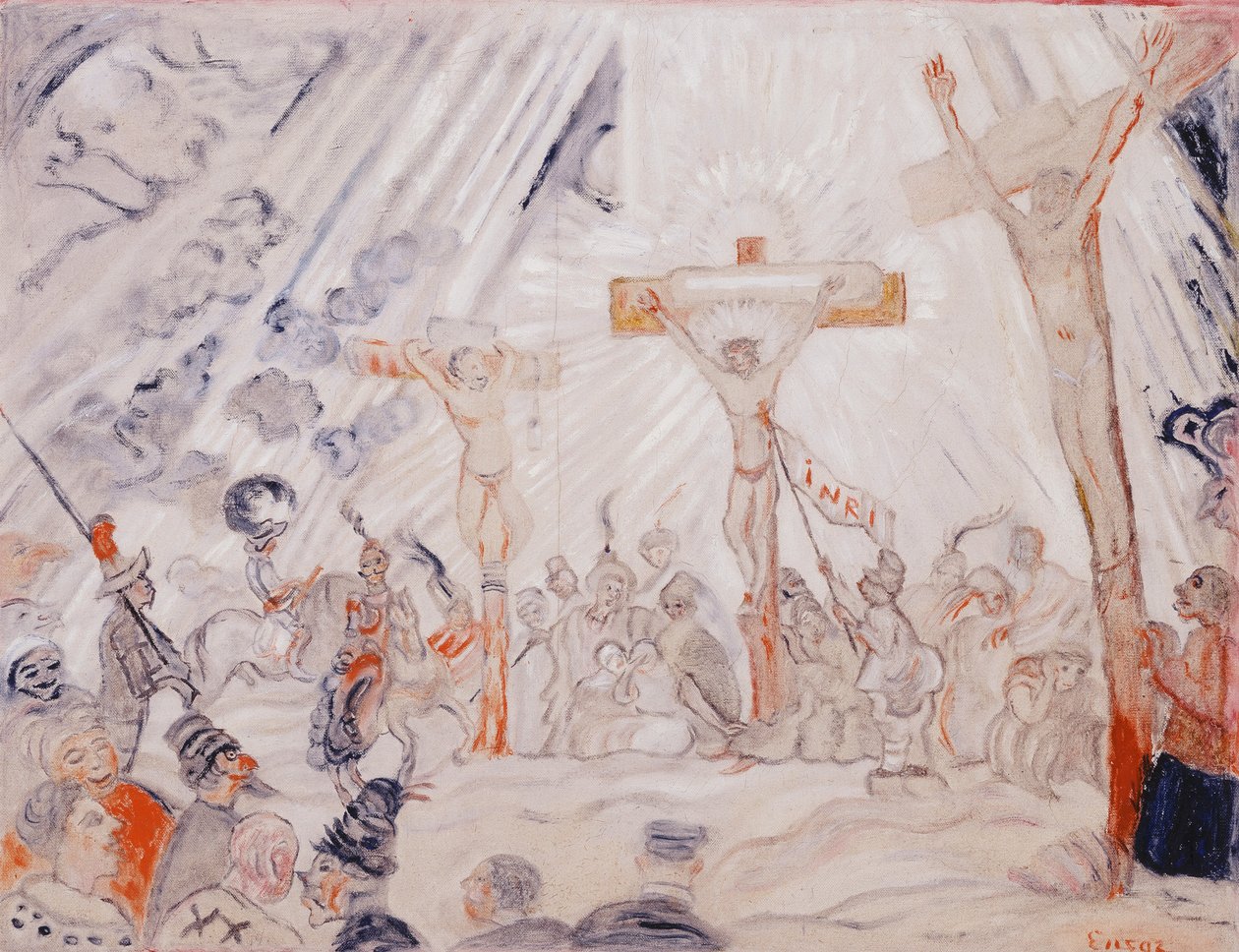 Calvarieberg nyomorúsága; Le Calvaire-De Calvarieberg alkotó: James Ensor