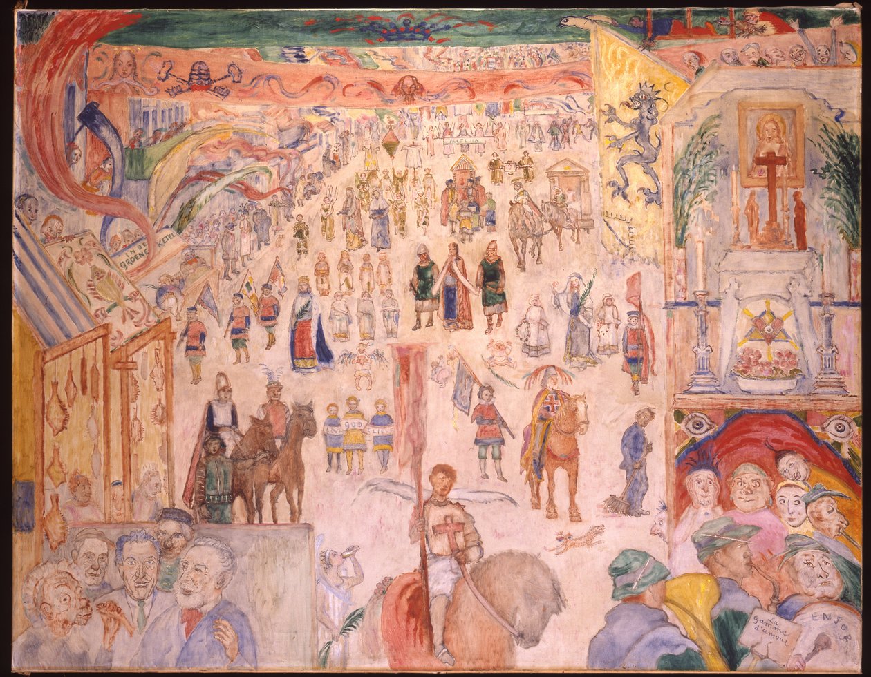 Ghistelles-i Szent Godelieve körmenete; La Procession de Sainte Godelieve a Ghistelles alkotó: James Ensor