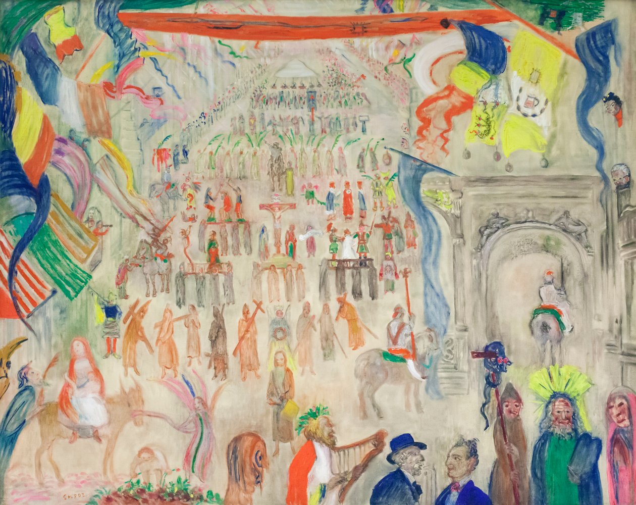 A bűnbánók körmenete, Veurne alkotó: James Ensor