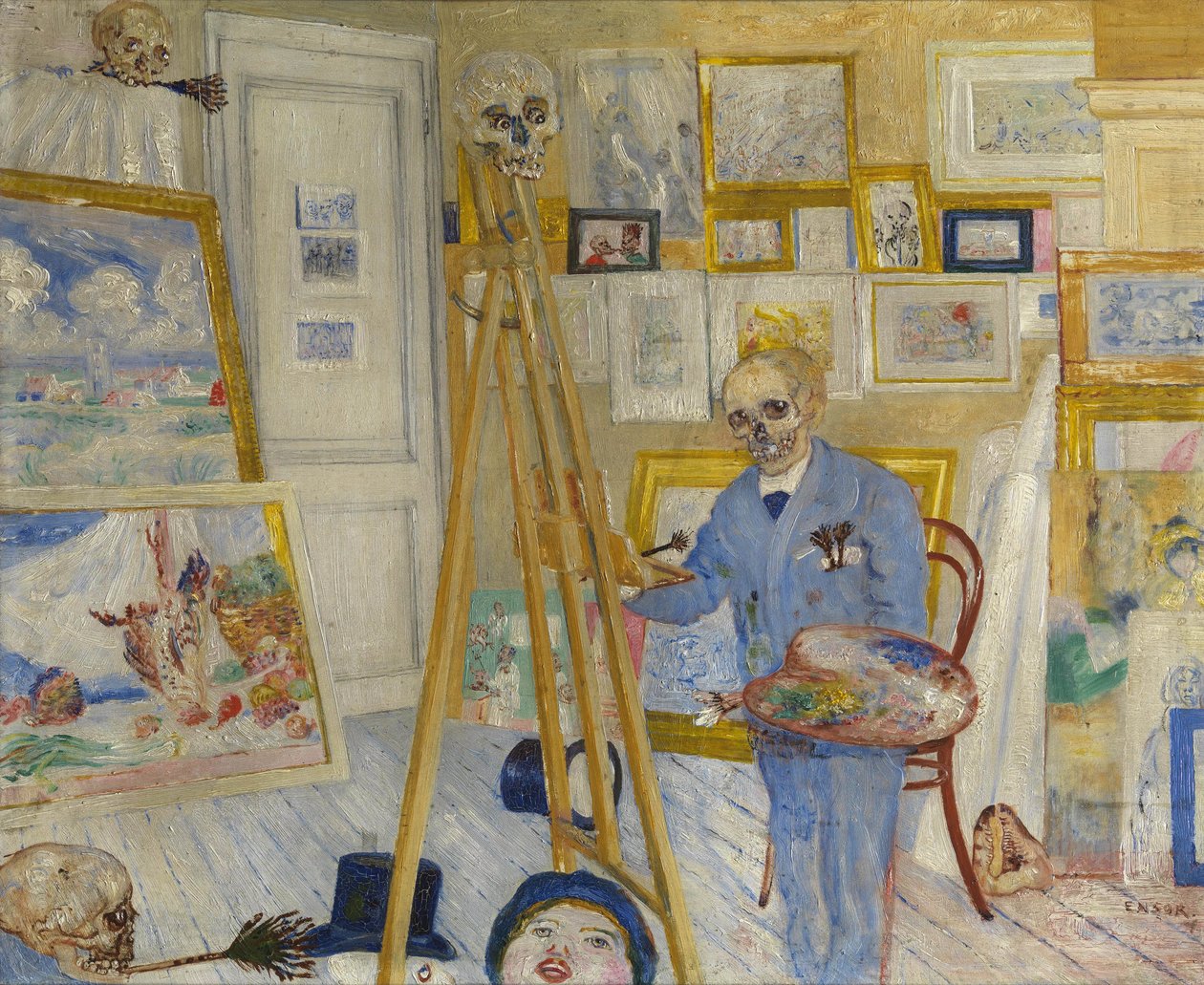 A csontvázfestő, 1896. alkotó: James Ensor