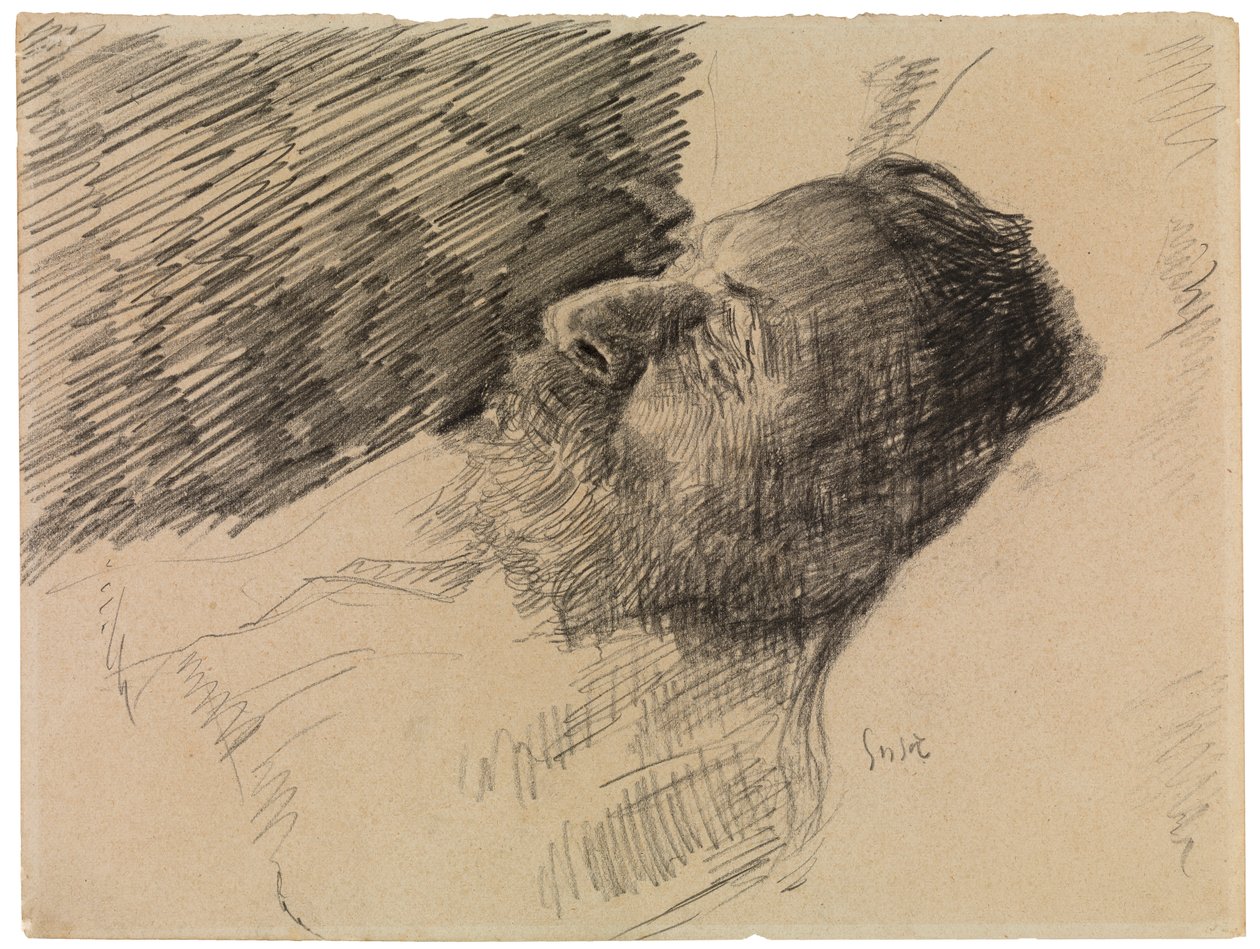 A művész édesapja halott (kréta papíron) alkotó: James Ensor